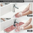 thumbnail image 5 of Cute Christmas Gingerbread Kitchen Sink Splash Guard 2 Packs Faucet Absorbent Mats Xmas Cookies Pink Faucet Handle Drip Catcher Quickly Drying Mat for Kitchen Counter Bathroom, 30"x5.5", 5 of 7