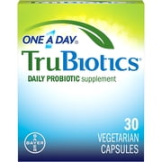 (2 pack) (2 pack) One A Day TruBiotics, Daily Probiotic Supplement for Digestive Health, 30-Capsule Box