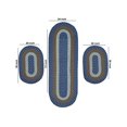 thumbnail image 5 of Better Trends SS-3PCB2472CMS 24 x 72 in. Reversible Country Braid Rug Set - Chambray Stripe - 3 Piece, 5 of 5