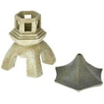 thumbnail image 2 of Design Toscano Lanterne Pagode Décor Asiatique Statue Extérieure, Moyen 10 Pouces, Polyresine, Pierre Bicolore, 2 of 4