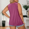 thumbnail image 6 of Bovxnpu Womens Plus Size Tops, Womens Crew Neck Tank Tops Sleeveless Loose Blouse Casual Shirts Summer Beach Vacation Clothes Fashion Outfits XL, 6 of 6