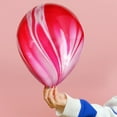 thumbnail image 4 of Way to Celebrate! 12" Pink Marble Latex Balloons Birthday Party Decoration, 8 Count, 4 of 6