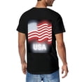 thumbnail image 2 of T-shirt American Flag  Soft Cotton Adult Heat-Transfer Graphic T-Shirt - 180g Breathable Fabric, Unisex Summer Casual Wear with Durable Heat-Printed Design, 2 of 9