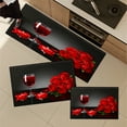 thumbnail image 5 of YIMEIS Valentine's Day Red Wine Roses Fall Kitchen Rugs, Xmas Holiday Kitchen Mat Decor Home Decorations, Green Christmas Mats for Kitchen Floor - 16''*24'', 5 of 10