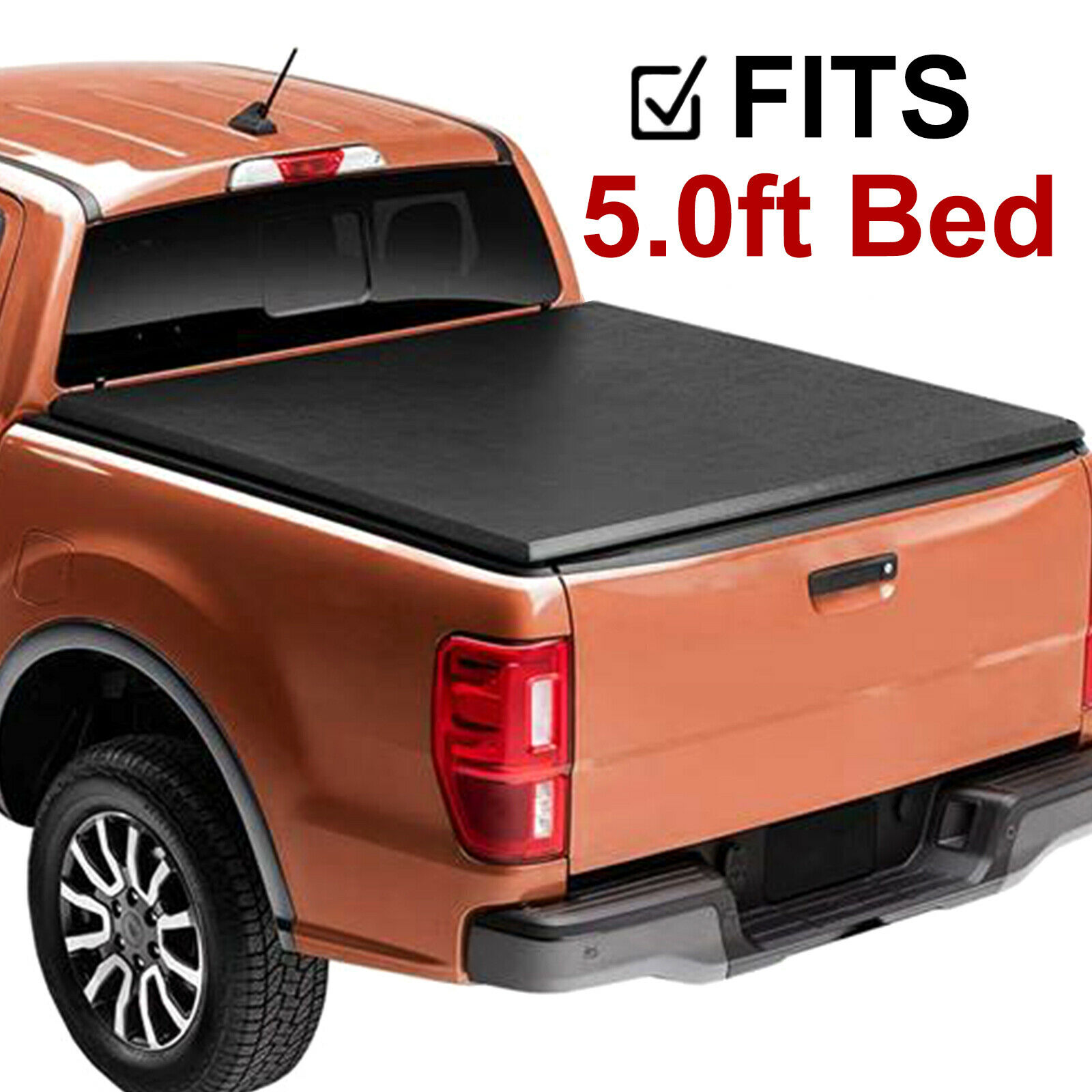 For 2019 2020 Ford Ranger Pickup 5ft Truck Bed Soft Roll Up Tonneau Cover Walmartcom Walmartcom