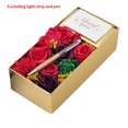 thumbnail image 1 of Caja de regalo de flores artificiales Caja de flores falsas Decoración Contenedor de joyería con hilo de luz, Rojo Inevent HA003052-02B, 1 of 2