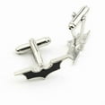 thumbnail image 1 of Bat Shaped French Men's Metal Cufflinks, Batman Logo Cufflinks, 1 of 2