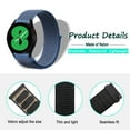 thumbnail image 3 of KONEE Nylon Band Compatible with Samsung Galaxy Watch 5 40/44mm, Watch 5 Pro 45mm, Watch 4 Classic 42/46mm Strap Velcro Bracelet Adjustable Replacement Wristband for Samsung Galaxy 42mm - Blue, 3 of 7