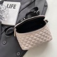 thumbnail image 2 of Bolso bandolera para mujer Bolso grande de cuero PU Bolsos tipo satchel acolchados (Beige) Ndcxsfigh Para Estrenar, 2 of 8