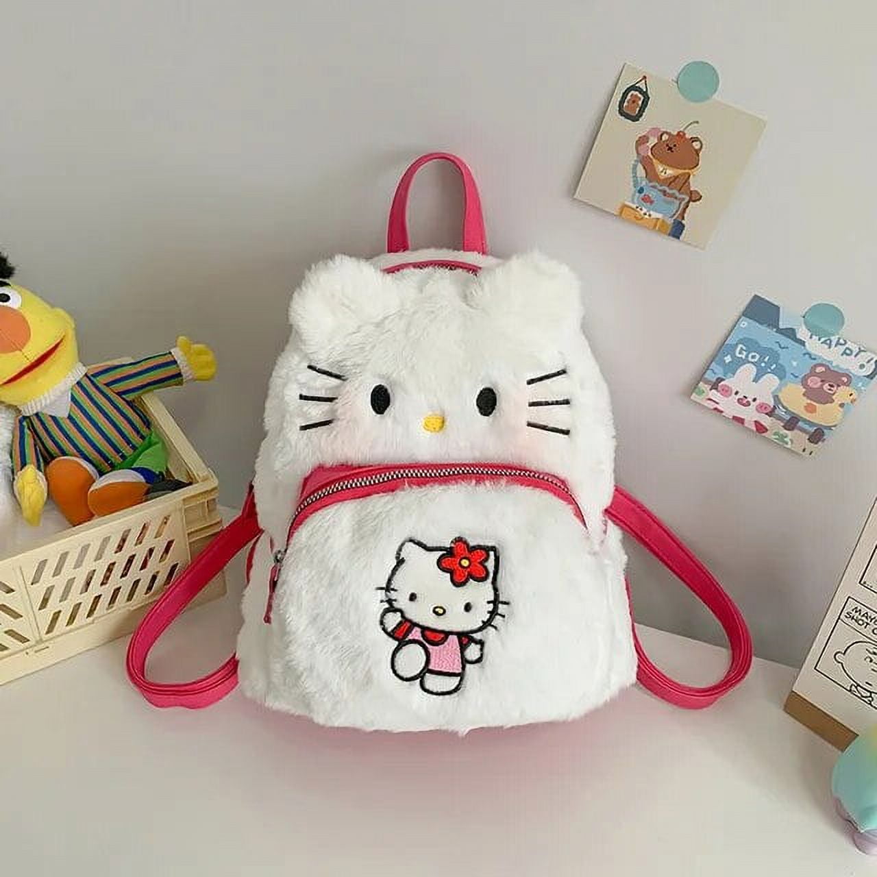 25cm Sanrio Large Capacity School Bag Cute Hello Kitty Bag Kawaii