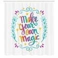 thumbnail image 3 of Ambesonne Saying Shower Curtain, Make Your Magic Message, 69"Wx75"L, Multicolor, 3 of 3
