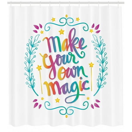 Quote Shower Curtain Make Your Own Magic Message With Colorful