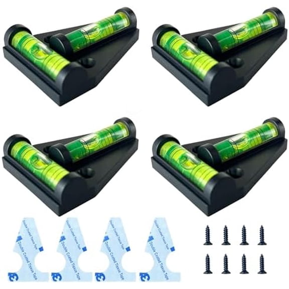 Magnetic RV Bubble Level, Mini Self-Adhesive T Type Small Leveler Indicator for RV Camper Travel Trailer Motorhome Leveling Blocks Accessories Tool