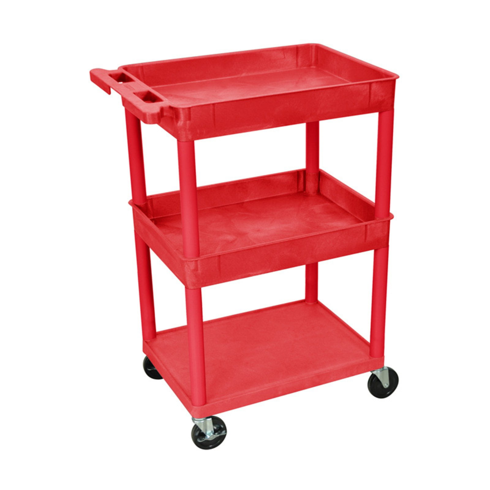 Luxor 3 Shelf Tub Cart with Flat Bottom