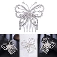 thumbnail image 3 of 1 Pack Rhinestones Set with Diamond Butterfly Hair Ornament Bride Headdle Exquisite Girl Headdle Ornaments, 3 of 8