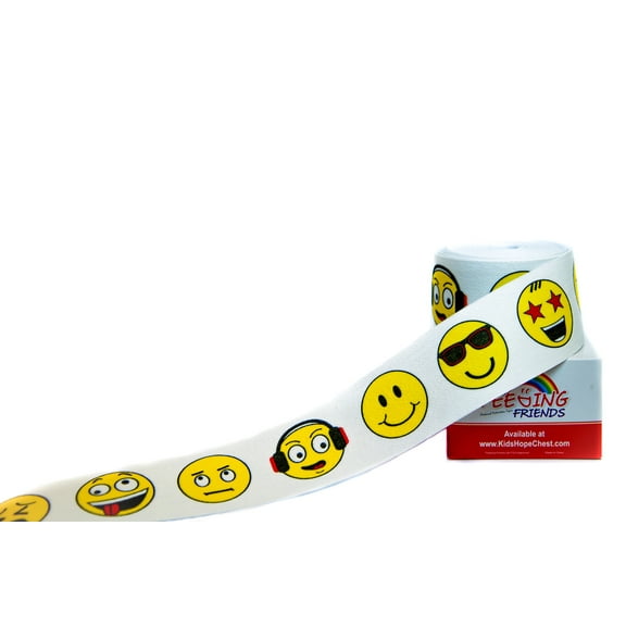 Emoji Retention Tape NG, NJ, G, J, or Oxygen Tube Fabric Dressing Roll - Feeding Friends