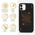 thumbnail image 4 of Case Yard Wooden Case for iPhone-11 Soft TPU Silicone cover Slim Fit Shockproof Wood Protective Phone Cover for Girls Boys Men and Women Supports Wireless Charging King of Spade Design, 4 of 7