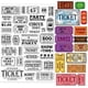 thumbnail image 1 of Sellos transparentes para crear tarjetas con forma de entradas de cine. Sellos transparentes de 5,83 x 8,27 pulgadas., 1 of 9