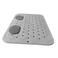 thumbnail image 4 of Alfombra de baño sin deslizamiento alfombra de ducha de drenaje rápido alfombra de baño portátil con taza de succión para interiores, baño de baño gris, 4 of 9