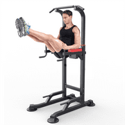 Power Tower Dip Station Workout equipment Pull up Bar for Home Gym Adjustable Height Strength Training Fitness Excercise Equipment,Load 680LBS