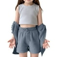 thumbnail image 5 of TSHXS Girls Clothes Size 10 12 8 Year Old Girl Clothes Kids Girl Clothes Top And Shorts Toddler Girl Summer Outfits Short Set 13-14 Years Blue, 5 of 9