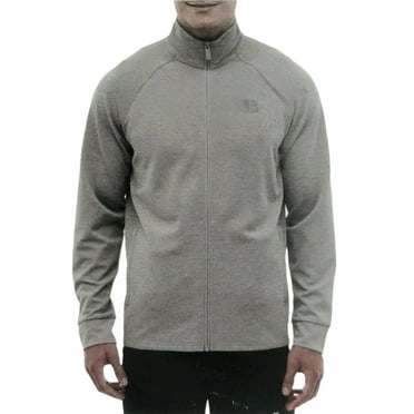 BENCH URBANWEAR MENS FULL ZIP ATHLETIC LIGHTWEIGHT JACKET | GRAY, MEDIUM