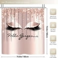 thumbnail image 3 of 1pc/set Glitter Eyelash Bathmat & Shower Curtain, Bath Curtain With 12 Hooks, Anti Slip Bathmat, U Shaped Toilet Mat And Toilet Cover, Bathroom Accessories, Bathroom Decor, 3 of 4