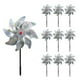 thumbnail image 1 of Molinillo de viento repelente Irfora 10 piezas repelente de aves molinillo reflectante brillante Pin ruedas protegen jardín planta flor pájaro Rpellent molino de viento decoración de jardín Irfora Molinillo de viento repelente, 1 of 6