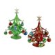 thumbnail image 2 of 2 miniárboles de Navidad de cristal, decoración en miniatura, estatua de cristal para árbol de Navidad Verde y rojo, 2 of 9