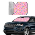 thumbnail image 3 of Kdxio Pink Donut Print Front Windshield Sun Shade,Folding Auto Sunshade for Car Truck SUV-Medium, 3 of 7