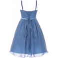 thumbnail image 2 of BluNight Collection Little Girls Sequin Beaded Adjustable Shoulder Satin Bow Chiffon Flower Girls Dresses Jade 4, 2 of 2