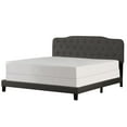 thumbnail image 4 of Hillsdale Furniture Nicole Arched Diamond Tufted Upholstered King Bed, Stone, 4 of 5
