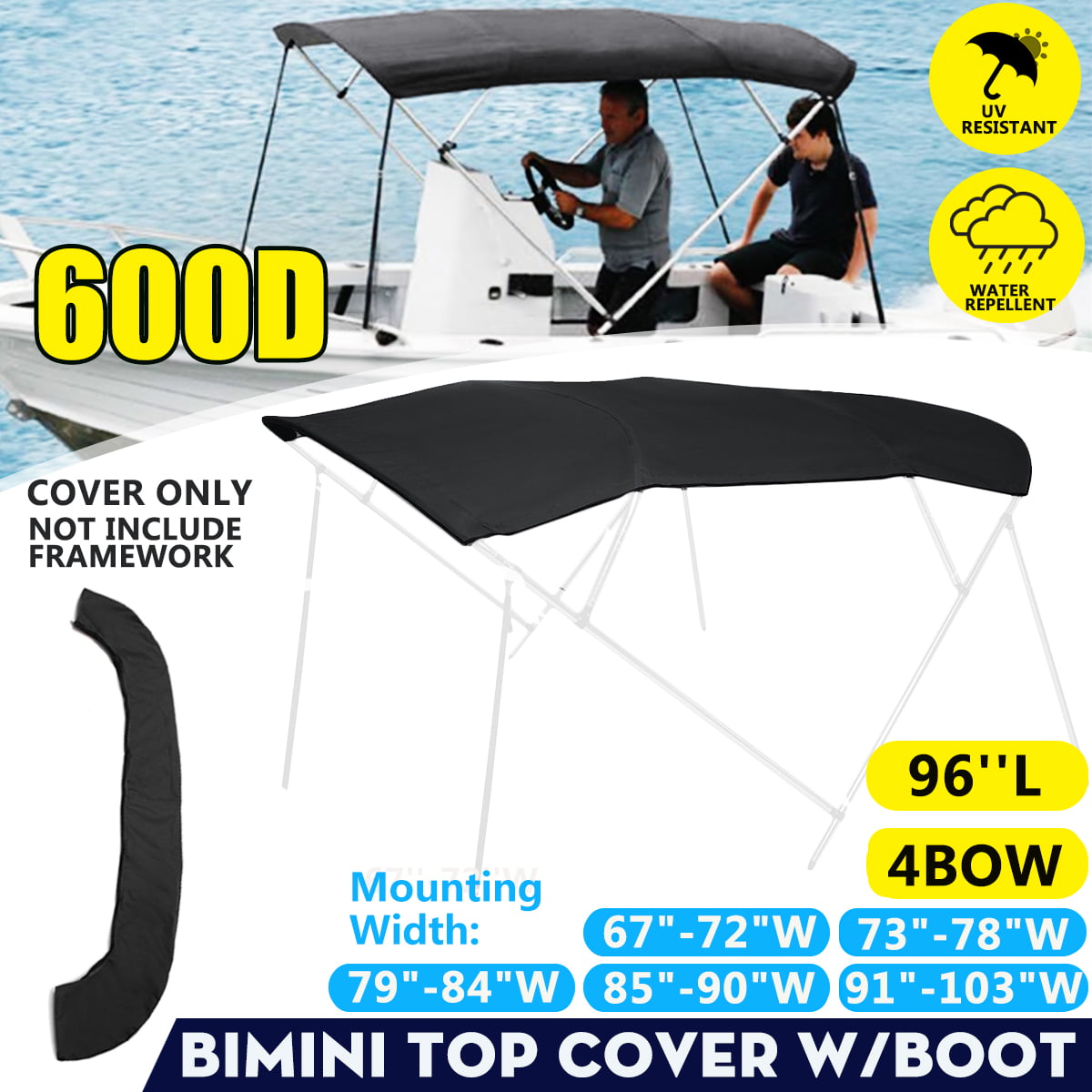 CANVAS ONLY  6.5 x 6.5 BIMINI SHADE CANOPY REPLACEMENT FABRIC 