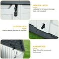 thumbnail image 3 of Uforic Outdoor Resin Tool Locker Without Shelf, Lockable Door & Lift-up Roof, 47 Cu Ft, Light Gray, 3 of 6