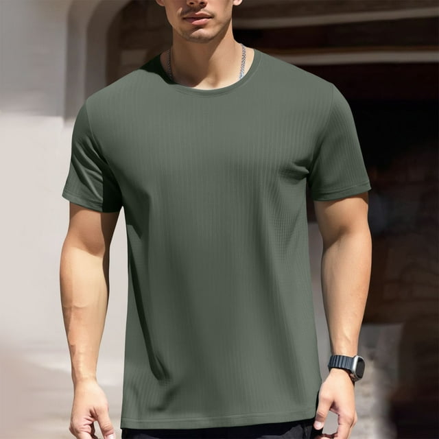 Men Women Short Sleeve Summer Ice Silk Grid Mesh Breathable Casual Muscle Tops for Sports