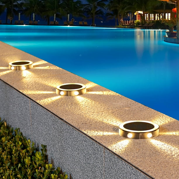 Hogar y cocina, Luces LED, Luz solar para exteriores, Luces solares de suelo para exteriores con lámparas LED, luces de disco, luces de jardín, iluminación solar para exteriores, iluminación de paisaj