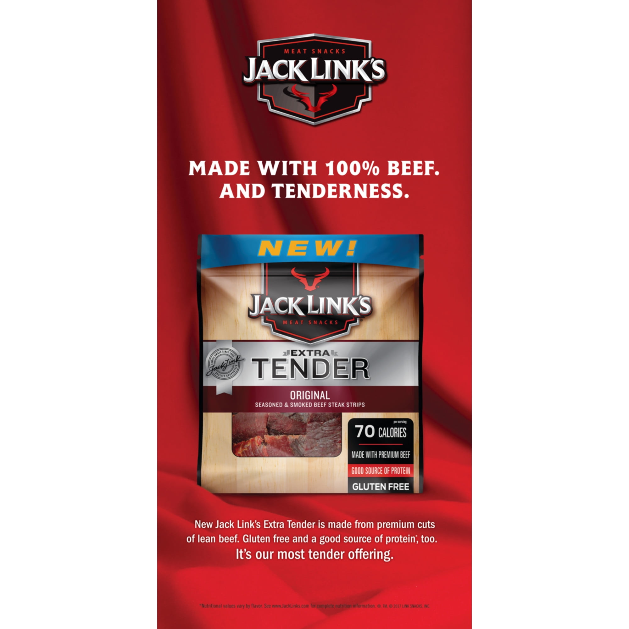 Jack Link's Extra Tender Beef Strips, Original, 10oz
