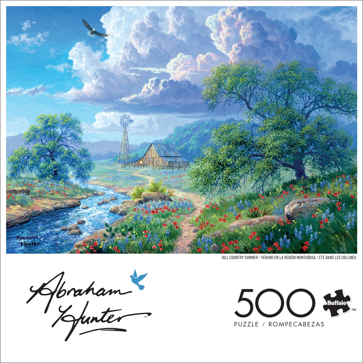 Buffalo Games Hill Country Summer 500-Piece Interlocking Jigsaw Puzzle for Adults Ages 14-99 Years