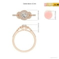 thumbnail image 4 of ANGARA Natural 0.3 Ct. Diamond Halo Engagement Ring in 14K Rose Gold for Women (Ring Size: 12), 4 of 9