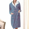 thumbnail image 2 of Bovxnpu Robes for Women, Women's Robe Soft Long Bathrobe Warm Fleece Shawl Collar Spa Robe Women Winter Home Clothes Nightgown, 2 of 4