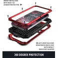 thumbnail image 3 of Compatible with iPhone 13 Pro Max Case Metal Phone Case Stand Built in Screen Protector Outdoor Sports Heavy Duty Protection Shockproof Cover (2021 6.7 lnch) Red, 3 of 16