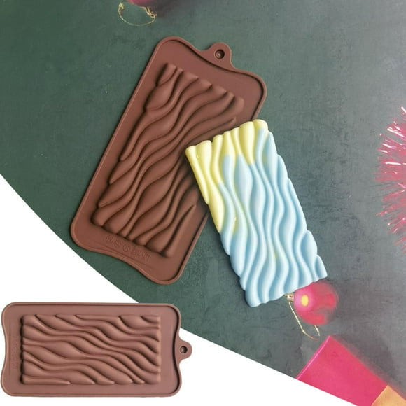 Riforla Chocolate Mould Deep Thick Chocolate Mould for Stuffed Bar Silicone Chocolate Mould for Filling Knafeh Pistachio Chocolate Cake Mould Coffee 19.8cm×10cm×0.7cm
