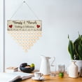 thumbnail image 6 of Lanytaeo WINOMO Family Friends Birthdays Celebrations Wooden DIY Calendar Hanging Plaque Birthday Reminder Anniversary Birthday Board Hanging Decor (1 Plaque, 1 Rope and 50 Round Discs), 6 of 8