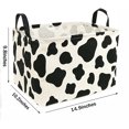 thumbnail image 3 of KUNRO Rectangle Toy Bin Waterproof storage organizer for Nursery Hamper Home decor Closet Kids Bedroom Laundry Baby Gift Shelf Baskets(Cow pattern), 3 of 5