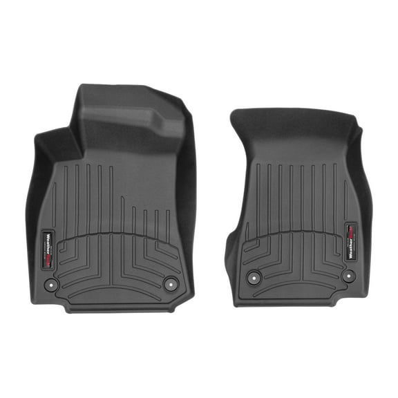 WeatherTech Custom Fit FloorLiners compatible with Audi S6, RS7, RS 6 Avant, S7, A6 Allroad, A6 - 1st Row (Driver & Passenger), Black