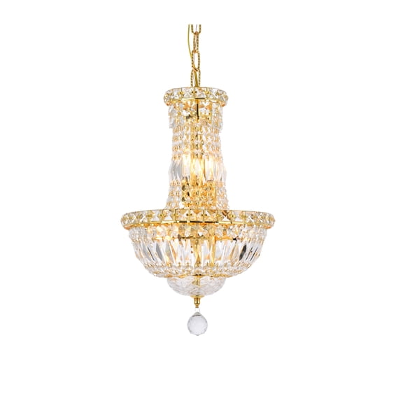 Elegant Lighting Tranquil 12" 6 Light Royal Crystal Chandelier