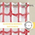thumbnail image 6 of Red Buffalo Plaid Kitchen Curtains Window Panels, Farmhouse Check Stripes Retro Geometric Insulated Window Treatment Curtain, Grommet Curtains for Bedroom/Living Room/Bathroom, 2 Piece 52"Wx72"L, 6 of 8