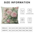 thumbnail image 5 of BCIIG  Square Decorative Throw Pillow Case Cushion Cover,Vintage Shabby Chic Pink Rose Floral,Soft Pillowcase, 5 of 5