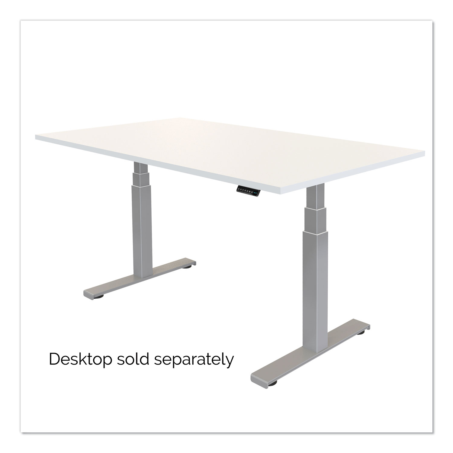 Fellowes Mfg. Co. Cambio Height Adjustable Desk Base (base Only), 72w X 30d X 50.25h, Silver