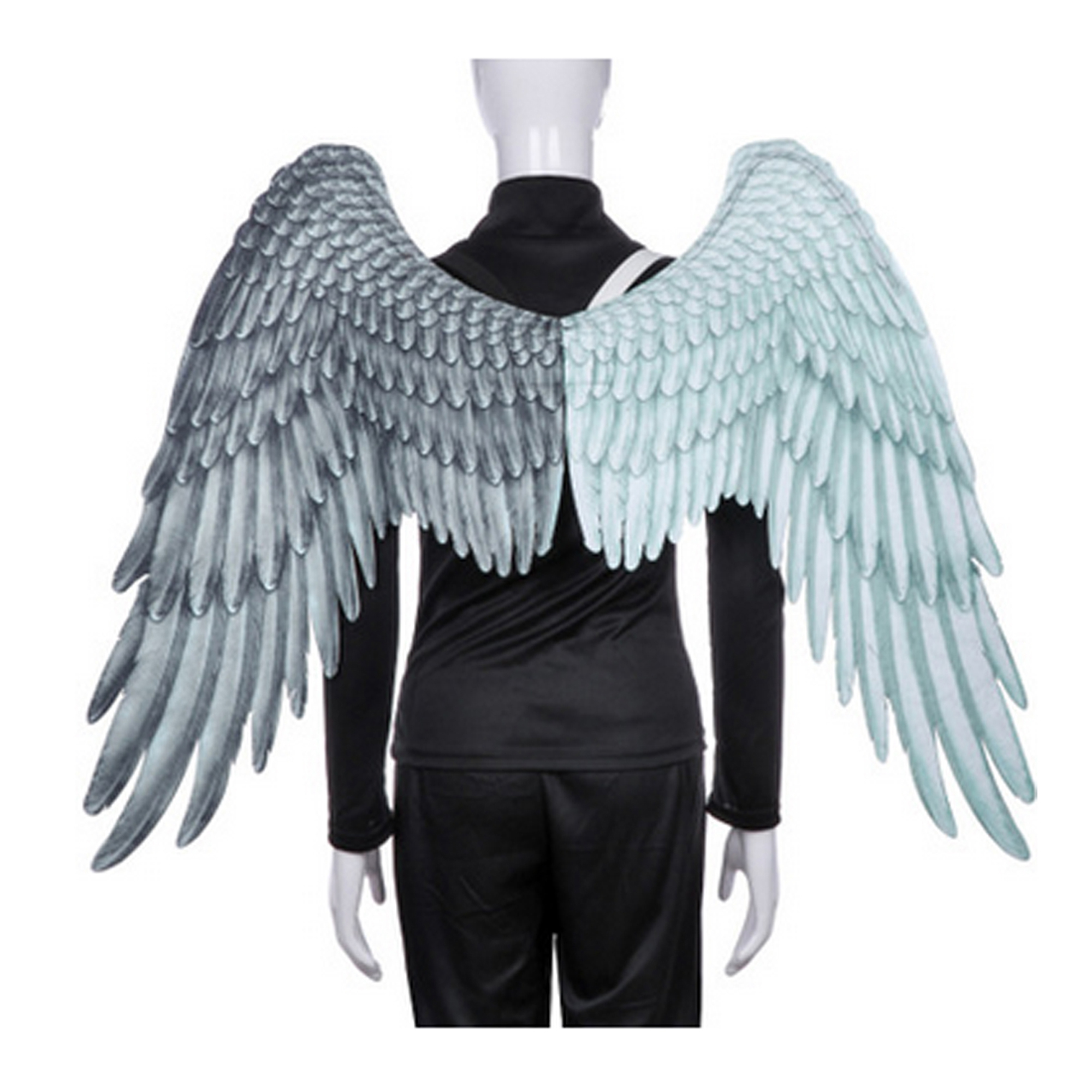 1PC Kids Halloween Wings 3D Printing Angel Devil Cosplay Wings for Girls Boys Black 1PC Kids Halloween Wings 3D Printing Angel Devil Cosplay Wings for Girls Boys Black